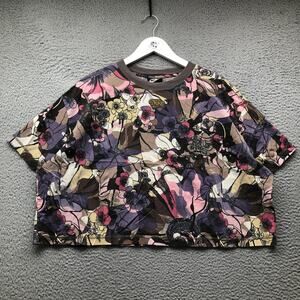 Nike DC5503-004 Sportswear AOP Floral Femme Crop T-Shirt Womens 2XL